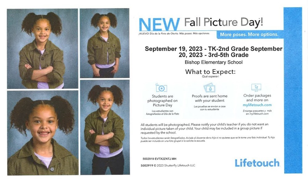 Picture Days - Sept. 19th and 20th
