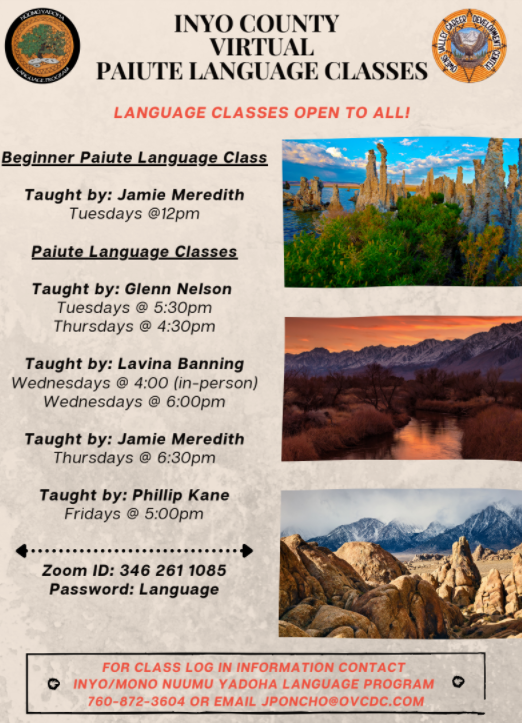 Paiute Language Classes