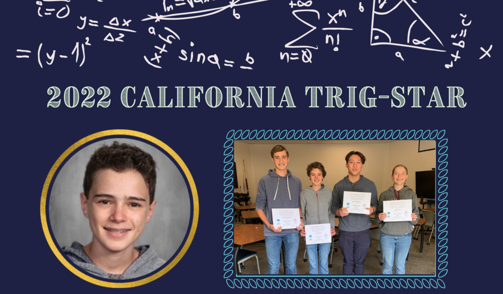 Congratulations to the BUHS 2022 California Trig-Star Winners!