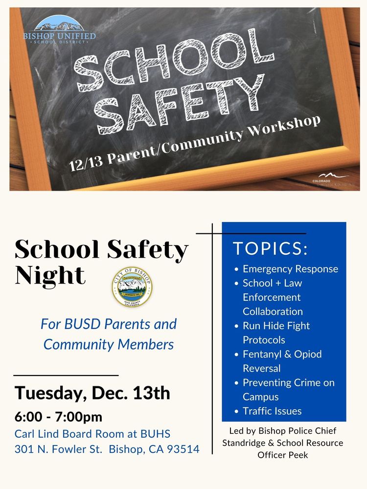 School Safety Night - Dec 13th