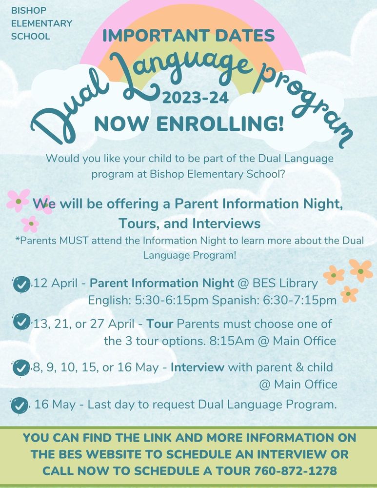 Dual Language Program Enrollment for 23-24